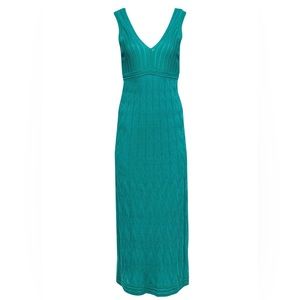 NWT Missoni teal knit maxi dress
